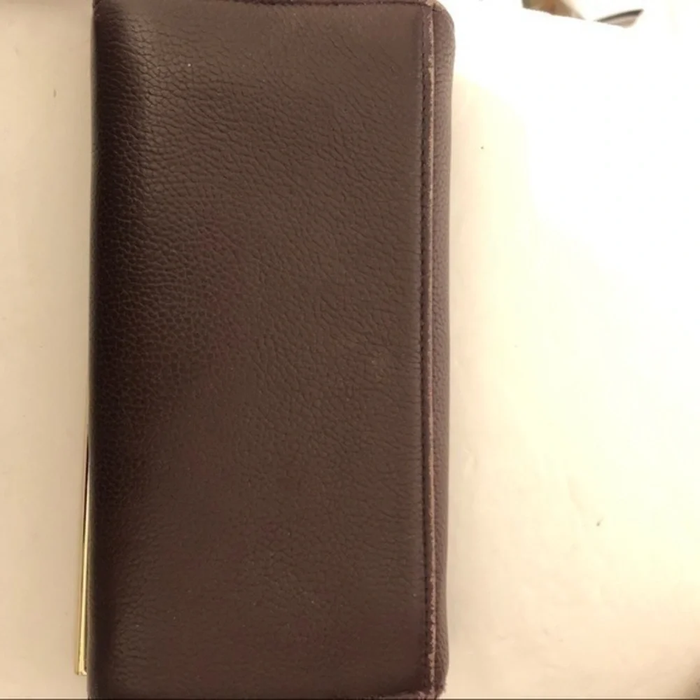 Chloe See by Chole burgundy and black clutch bag